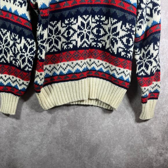 Vintage Hunt Club Sweater Men Large Fair‎ Isle Wool Blend Knit Grandpa Old Money - Picture 3 of 8
